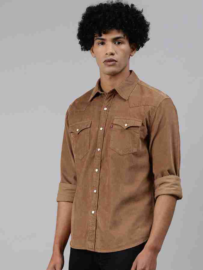 Levis brown clearance shirt