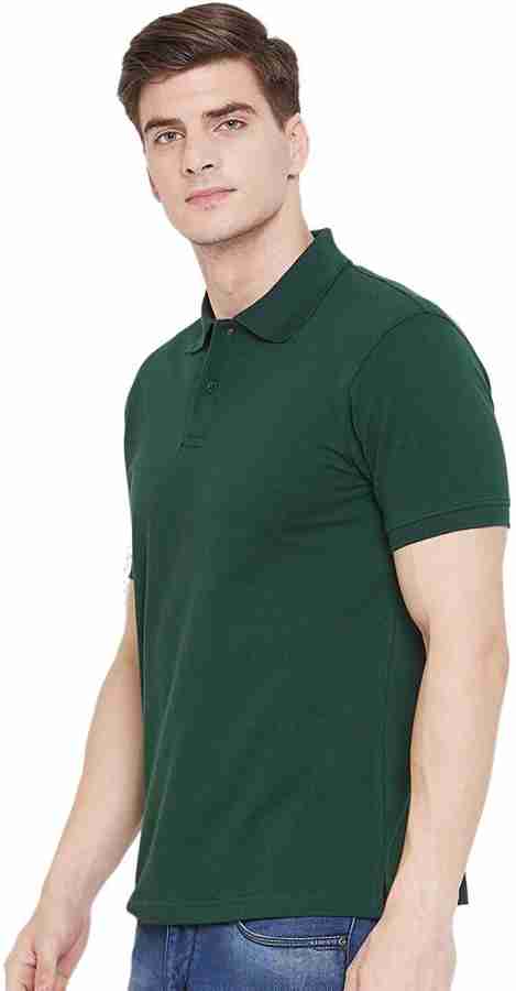 LV Creation Solid Men Polo Neck Green T-Shirt - Buy LV Creation Solid Men  Polo Neck Green T-Shirt Online at Best Prices in India