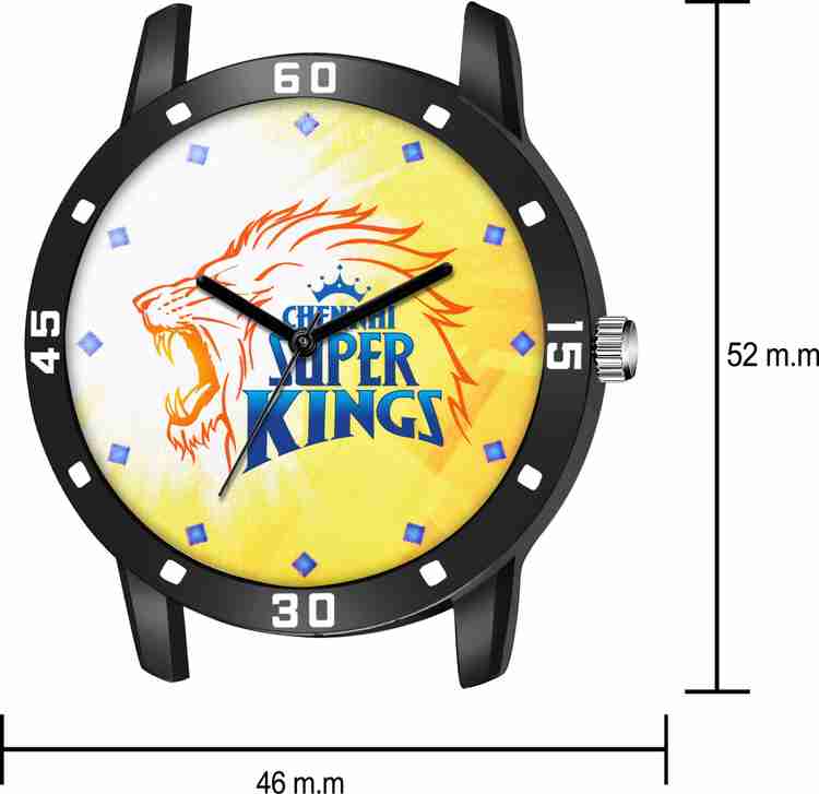 Talgo CSK Black Stylish Trending Cricket Lovers Analog Watch Analog Watch For Boys