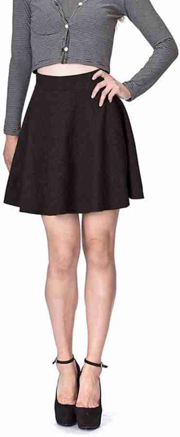 Fraulein Solid Women Flared Black Skirt - Buy Fraulein Solid Women