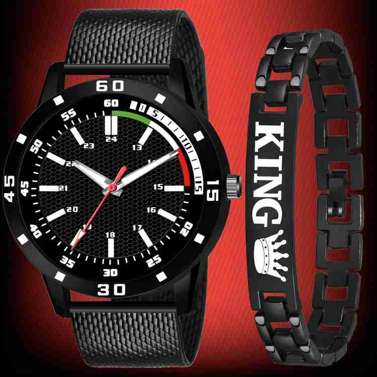 Mens bracelet discount and watch combo