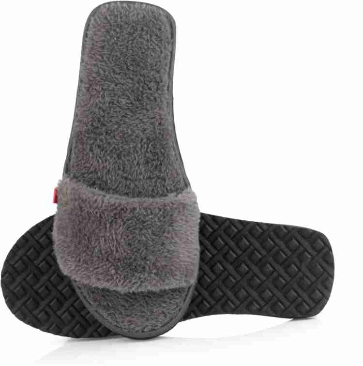 MF Home Footwear Men Men Fur House Slippers Soft Fuzzy Fur Open