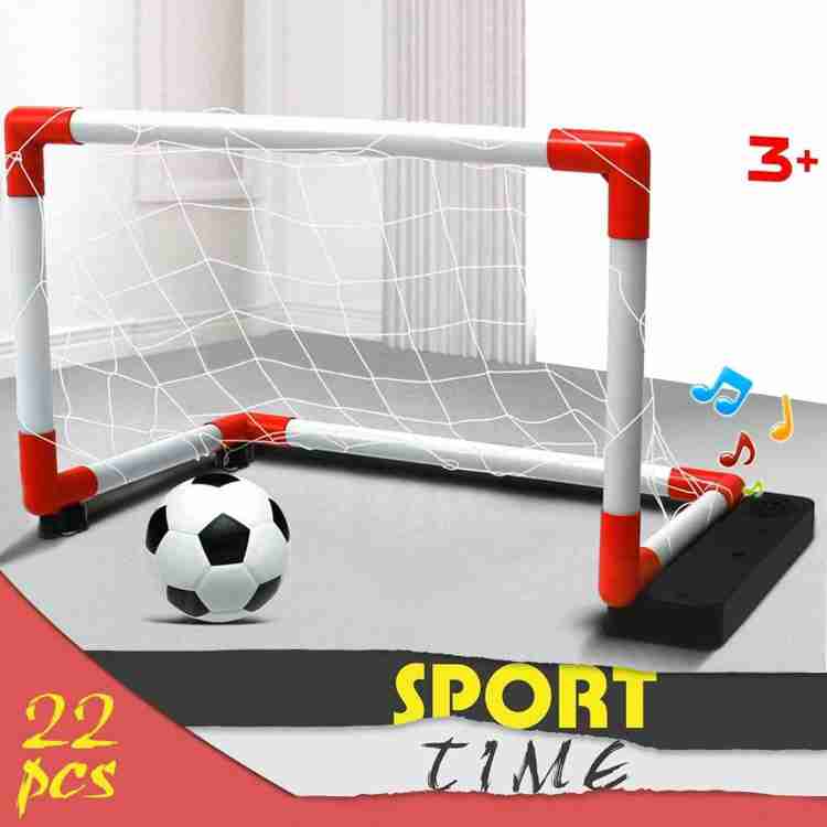 Kiddiland Toys 2 in 1 Moving Soccer Gates with Ball and Net for Indoor and Outdoor Playing Game Set for Kids 3 to 7 Years Old Football Price in India Buy