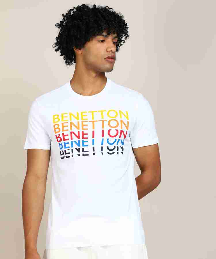 Benetton white t hotsell shirt