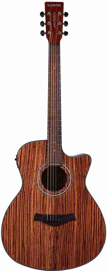 Kadence acoustica series zebra deals wood semi acoustic guitar