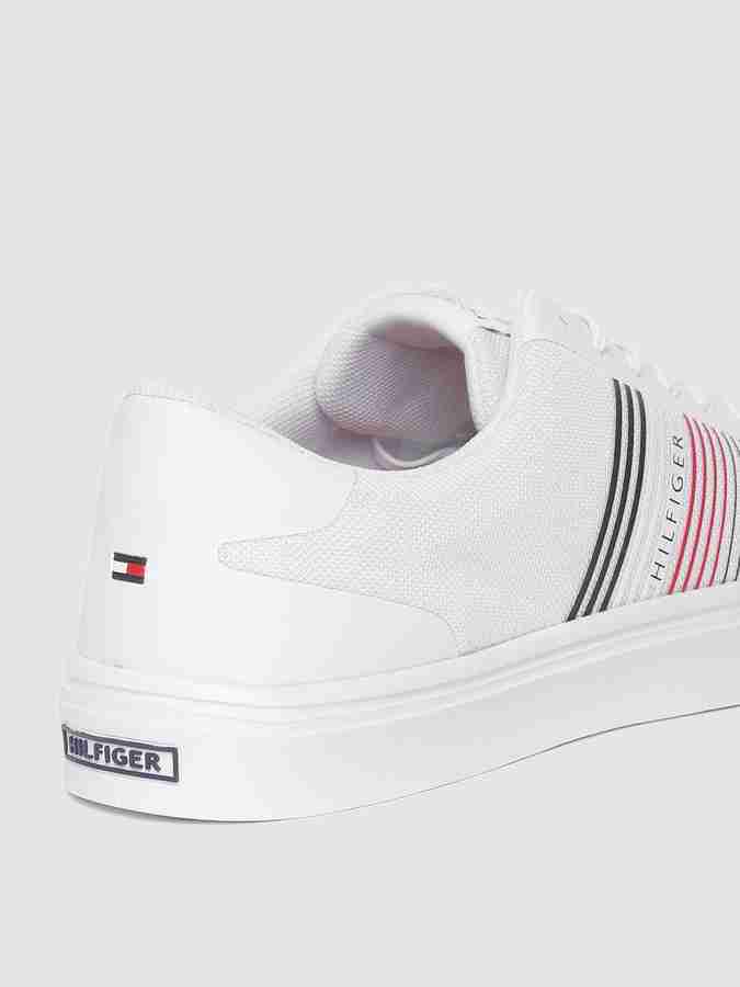 TOMMY HILFIGER Men White Lightweight Stripes Knit Sneakers Sneakers For Men Buy TOMMY HILFIGER Men White Lightweight Stripes Knit Sneakers Sneakers For Men Online at Best Price Shop Online for