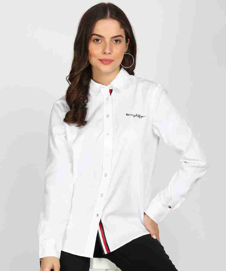 Tommy hilfiger hotsell women's white shirt