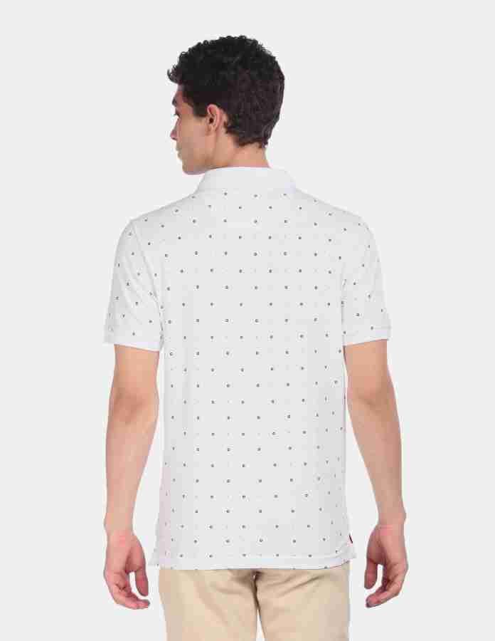 U.S. POLO ASSN. Printed Men Polo Neck White T-Shirt - Buy U.S. POLO ASSN.  Printed Men Polo Neck White T-Shirt Online at Best Prices in India
