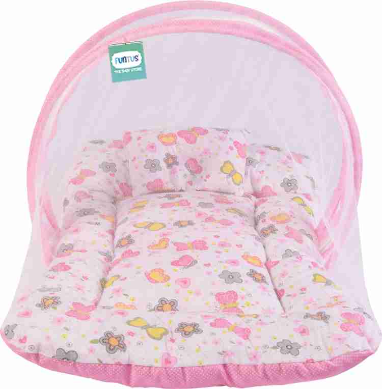 Funtus Cotton Infants New Born Baby Mosquito Net Bed With