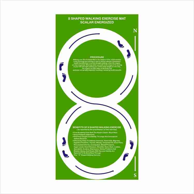 INSTANT WALL PAPER 8 Shaped Walking Exercise Mat White Green NA mm Exercise Gym Mat Buy INSTANT WALL PAPER 8 Shaped Walking Exercise Mat White Green NA mm Exercise