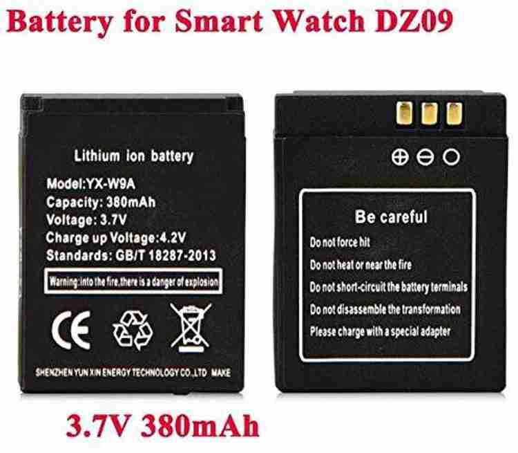 NVIRAV 3.7V 380mAh LQ S1 Rechargeable for Smart Watch DZ09 Battery NVIRAV Flipkart
