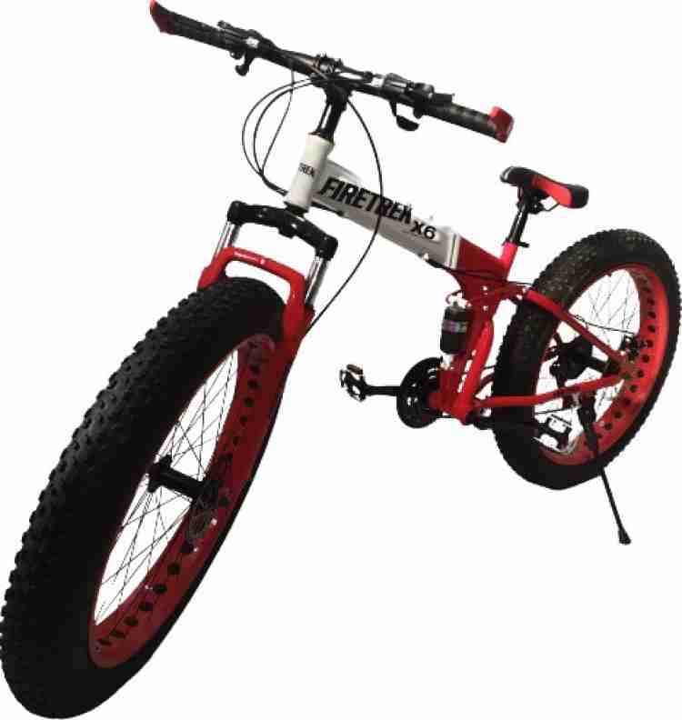 FireTrek Folding MTB Bike 21G Hydraulic Shocker Fat Tyre Bicycle