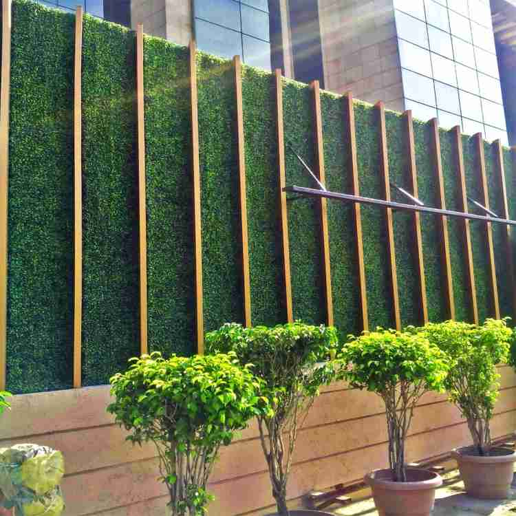 Artificial UV Vertical Garden Mat with Green Bushes - Elen India