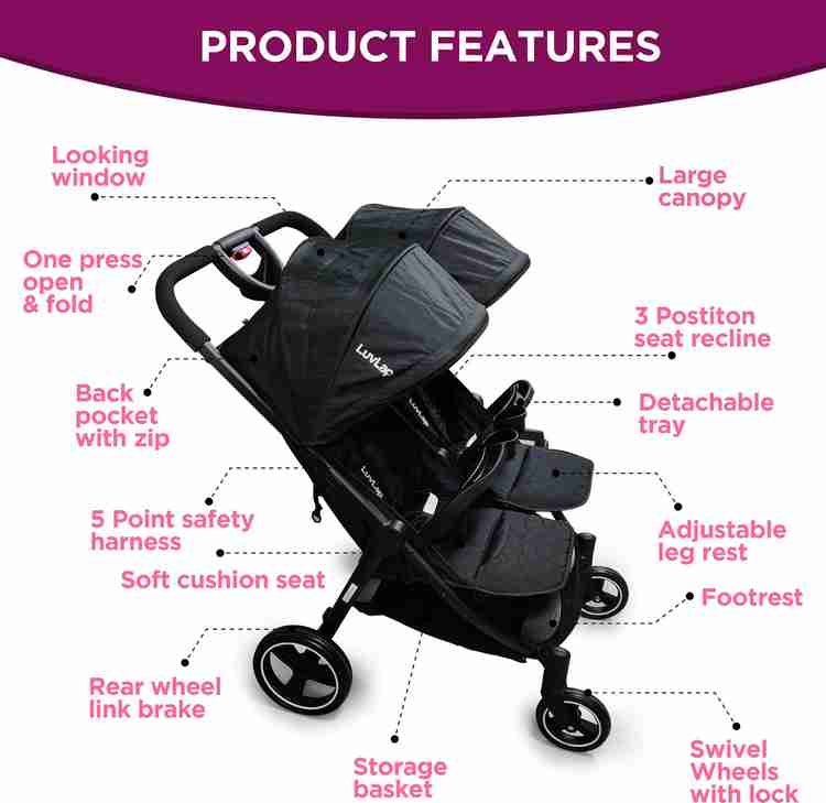 Dimples mia twin jogger discount