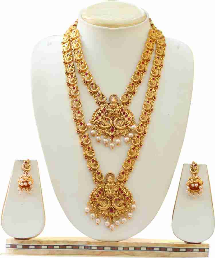 Ethnicking Alloy Gold plated Gold Jewellery Set Price in India
