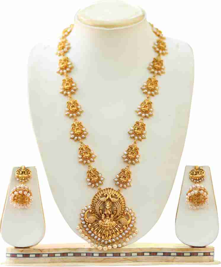 Ethnicking Alloy Gold plated Gold Jewellery Set Price in India