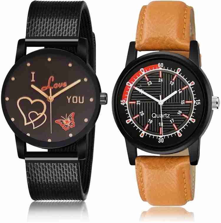 NEUTRON combo watch Analog Watch For Men Buy NEUTRON combo watch Analog Watch For Men Contemporary 3D Design I Love You And Sports 2 Watch Combo For Boys And