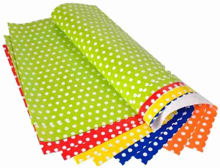 Satyam Kraft 10 polka dot gift wrapping paper with 10 gifts tags free