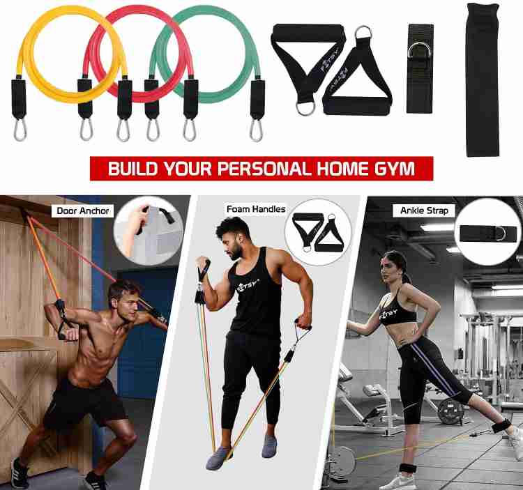 FITSY 13PCS Resistance Bands Set for Exercise 3 Exercise Toning Tube set Resistance Tube Buy FITSY 13PCS Resistance Bands Set for Exercise 3 Exercise Toning Tube set Resistance Tube Online at