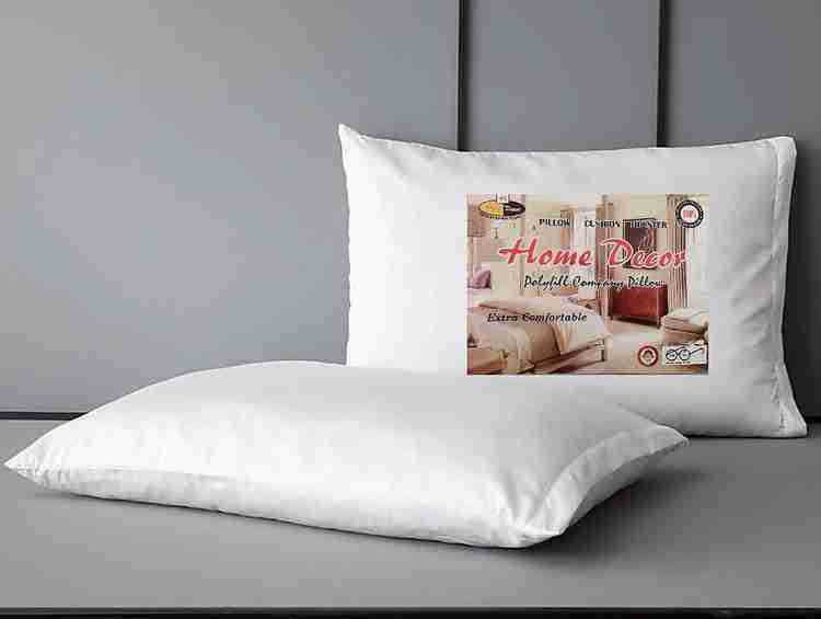 H HOME DECOR PACK OF 2 EXTRA COMFORT PILLOW Polyester Fibre Solid Sleeping Pillow Pack of 2 Buy H HOME DECOR PACK OF 2 EXTRA COMFORT PILLOW Polyester Fibre Solid Sleeping