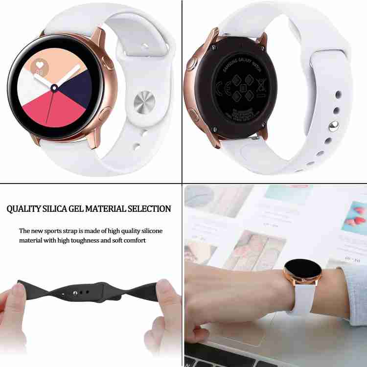 gettechgo Premium Soft Silicone 18mm Strap Band Compatible with Fossil Q Venture Gen 3 Q Venture HR Gen 4 Vivoactive 4S Vivomove 3S other watches with 18mm Lugs