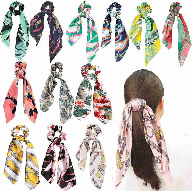 DIVINE YOU COMBO OF 12 STYLISH HAIR CLOTH RUBBER BAND hair combo