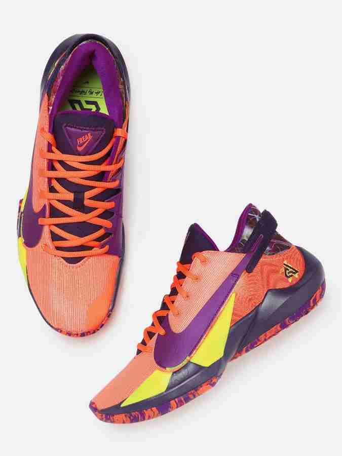 NIKE Orange Purple ZOOM FREAK 2 Basketball Shoes For Men Buy