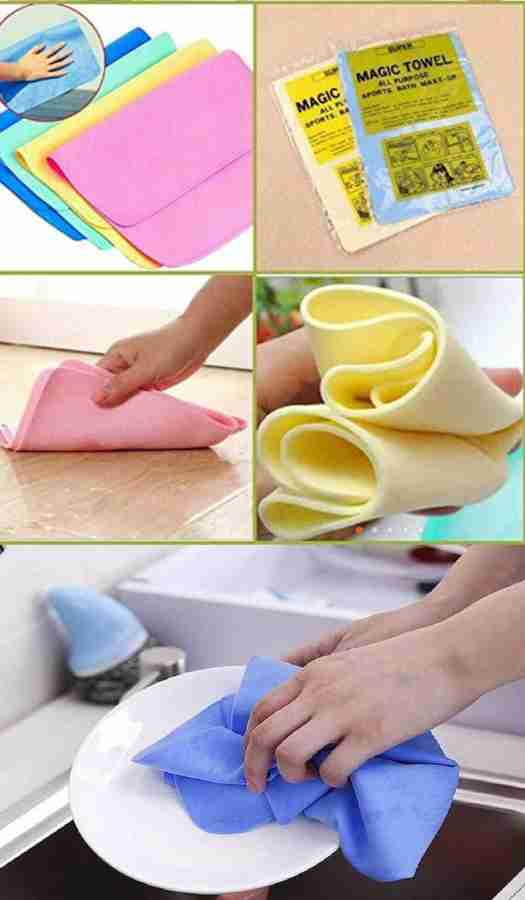 Kuniva Magic Towel With Heavy Materiel Good Quality Instant water absorbent cloth Wet and Dry Sponge Cleaning Cloth Price in India Buy Kuniva Magic Towel With Heavy Materiel Good Quality Instant