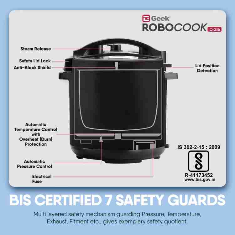 Geek Robocook D5 11 in 1 Smart Rice Cooker Electric Pressure Cooker Food Steamer Slow Cooker Travel Cooker Price in India Buy Geek Robocook D5 11 in 1 Smart