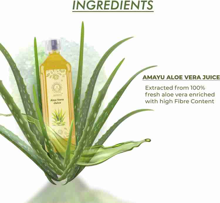 AMAYU Aloe Vera Juice with Fibre 1 Litre Rich in Natural Nutrients for Hair and Skin Weight Loss Drink No Added Sugar Price in India Buy AMAYU Aloe