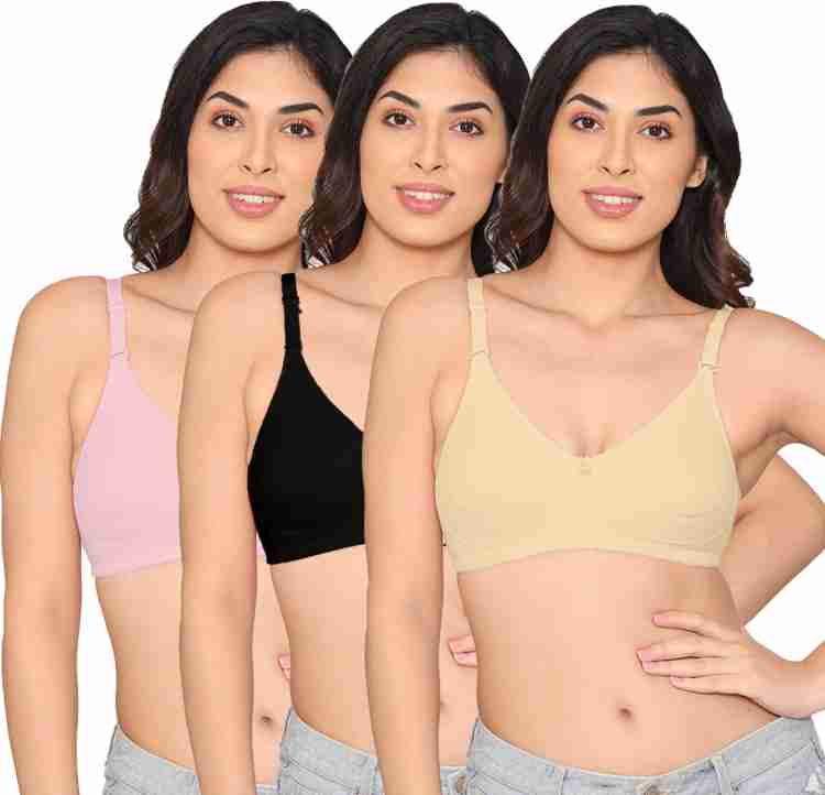 Buy Kalyani Non Padded Cotton Sports Bra - Black Online at Low