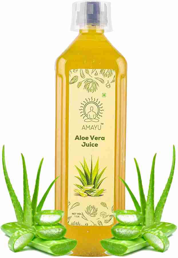 AMAYU Aloe Vera Juice with Fibre 1 Litre Rich in Natural Nutrients for Hair and Skin Weight Loss Drink No Added Sugar Price in India Buy AMAYU Aloe