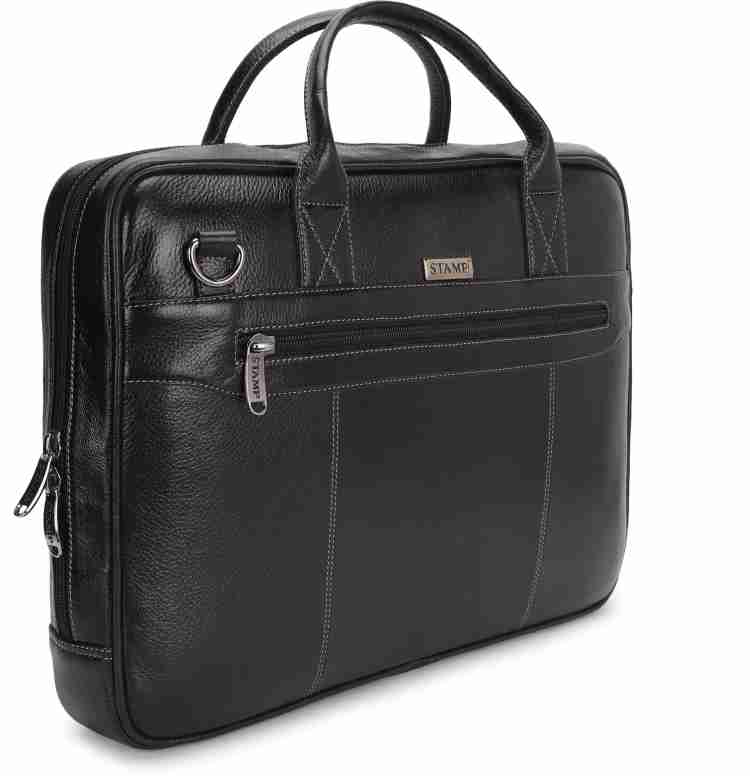 Stamp leather 2025 laptop bags price