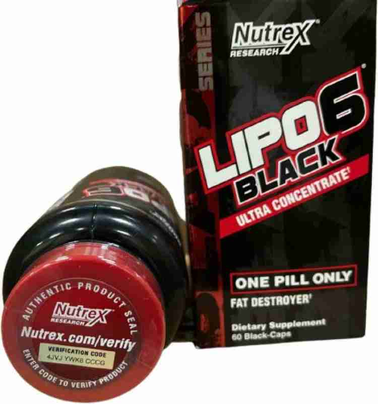 Nutrex LIPO 6 BLACK FAT BURNER UC WITH VERIFICATION CODE FAT