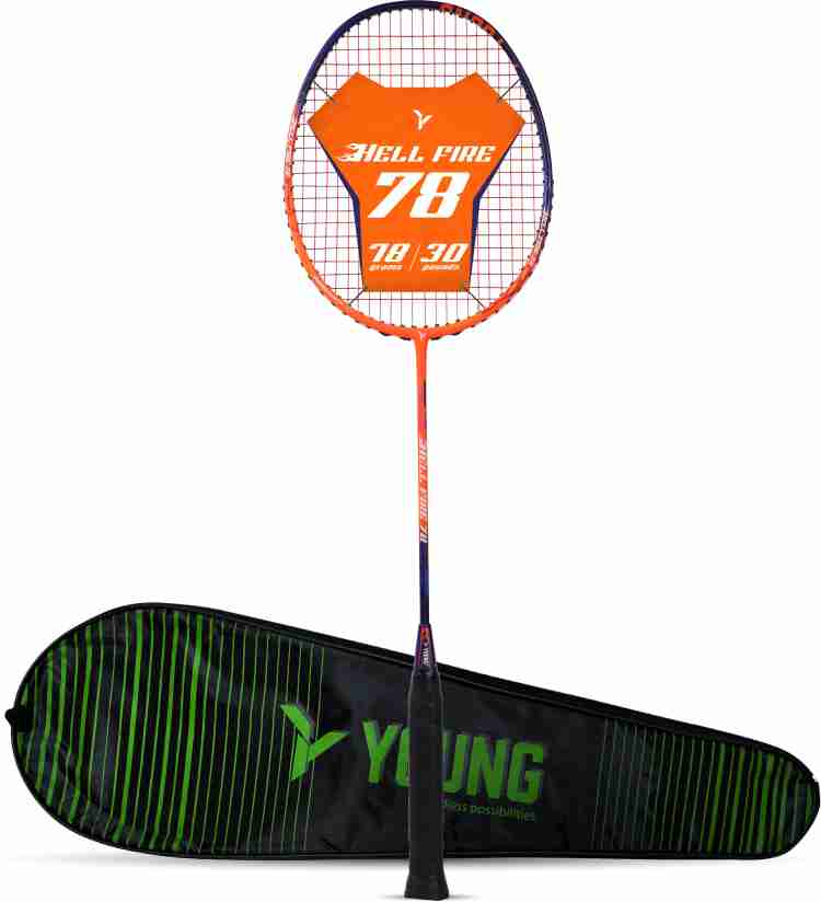 Young Hell Fire 78 (78g, Pro-Grade) Orange, Blue Strung Badminton Racquet -  Buy Young Hell Fire 78 (78g, Pro-Grade) Orange, Blue Strung Badminton  Racquet Online at Best Prices in India - Sports