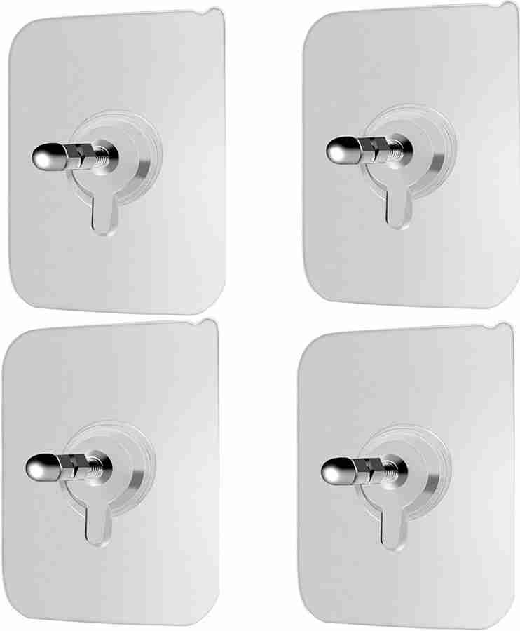 sunvadiya Adhesive Nails Wall Poster Non Trace Stick Wall Hook Adhesive Hooks Heavy Duty Wall Hooks for Hanging Durable Practical Transparent