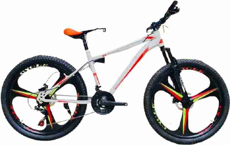 Wild Wolf JGUAR SPORT 21 SPEED WHITE RED 26 T Mountain Cycle
