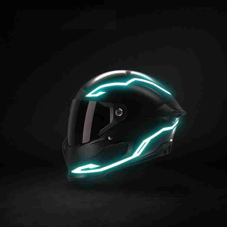 acube mart Motorcycle Bike Helmet Led Light Strip Kit Bar 3 Modes with 4 strips blue LED Helmet Strip Light Buy acube mart Motorcycle Bike Helmet Led Light Strip Kit Bar