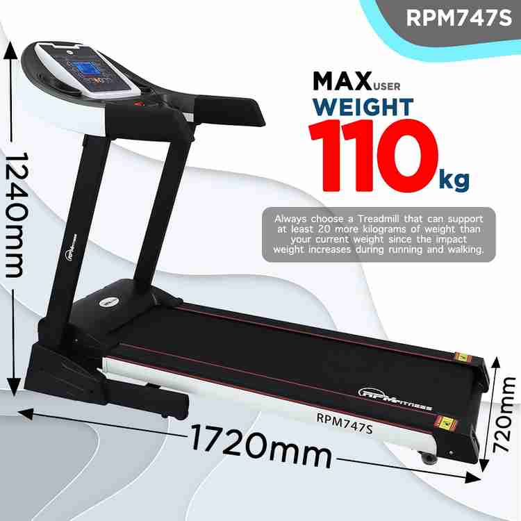 RPM Fitness by Cultsport RPM747S 3.5 HP Peak Power with Free Installation and Auto Lubrication Treadmill