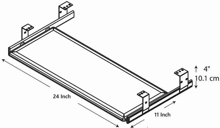 24 inch deals keyboard tray