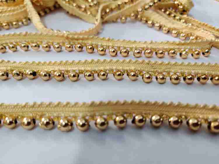 Golden beads lace clearance