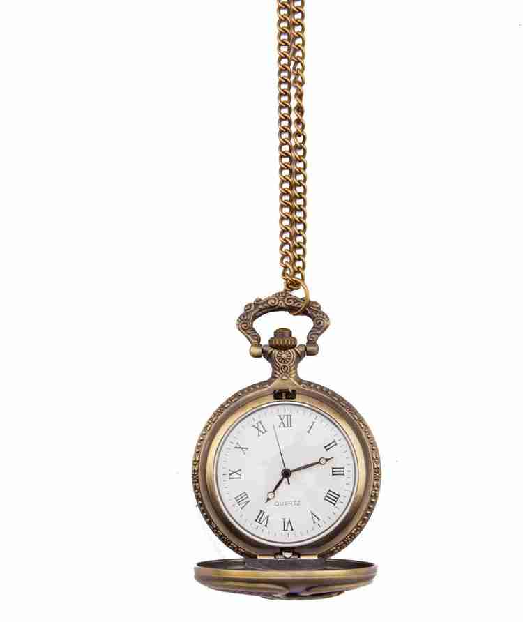 Bronze pocket watch on sale on a chain