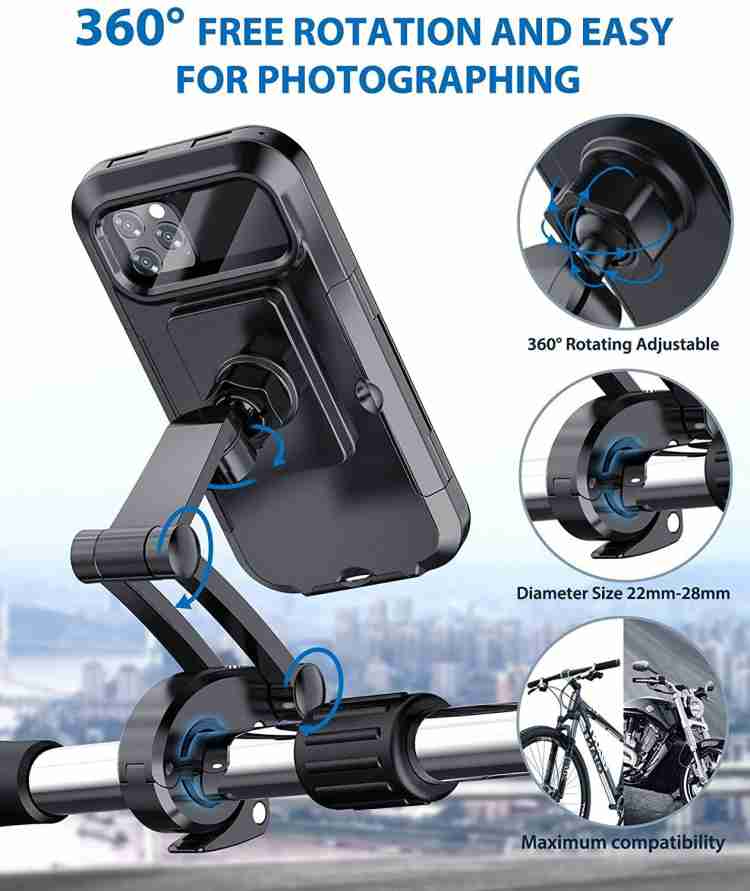Waterproof Motorcycle Phone Mount With Rain Cover Motorbike Phone Holder  With Sensitive Touchscreen Bicycle Handlebar Phone Holder For Iphone 11 X  Xr Xs 7 8 Galaxy S10 S8 S9 Up To 6 8 Inch