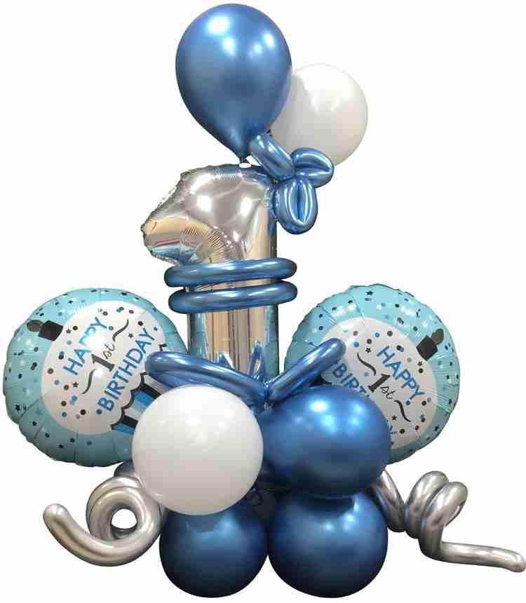 Party Propz Solid 1st Birthday Boy Combo Balloons Flipkart