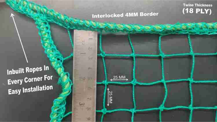 Amz Sports Nets G-18PLY-10 FT x 90 FT Nylon Mesh Balcony Net 