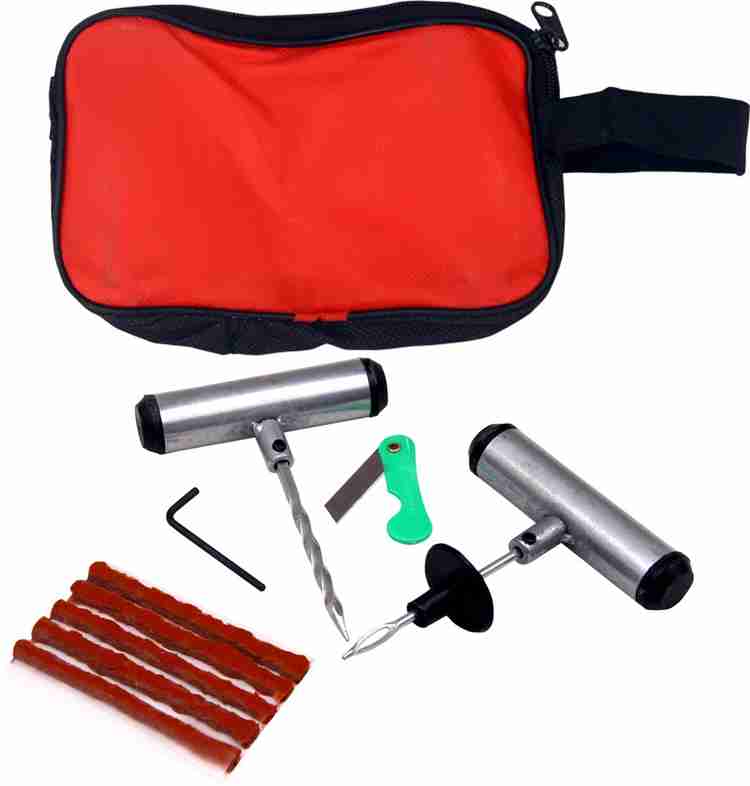 TechHark Tubeless Tyre Puncture Kit Motorcycle Complete Kit with