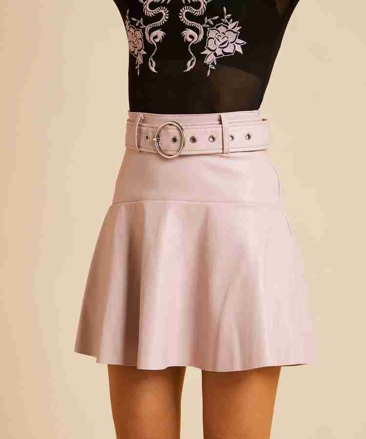 Bershka pink pleated skirt top