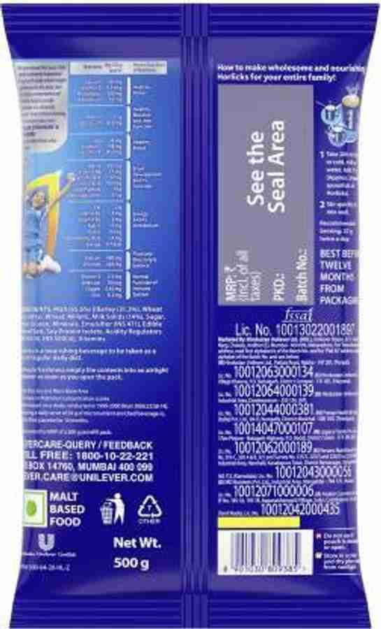 Horlicks 500g pouch outlet price
