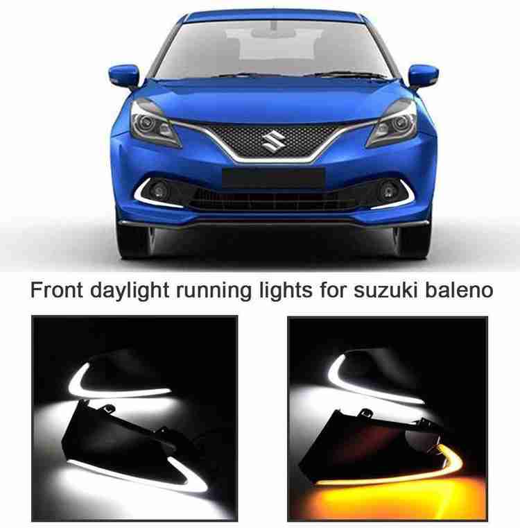 RKPSP Fog Lamp LED DRL Reflector Day Time Running Light Maruti Suzuki New Baleno Set of 2 Pcs Indicator Light Car LED for Maruti Suzuki 30 V 12 W Price in