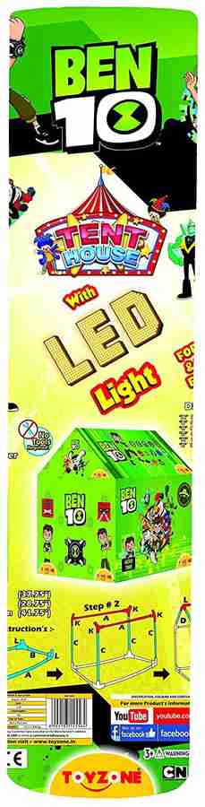 Toyzone Ben 10 Kids Tent House with LED Ben 10 Kids Tent House